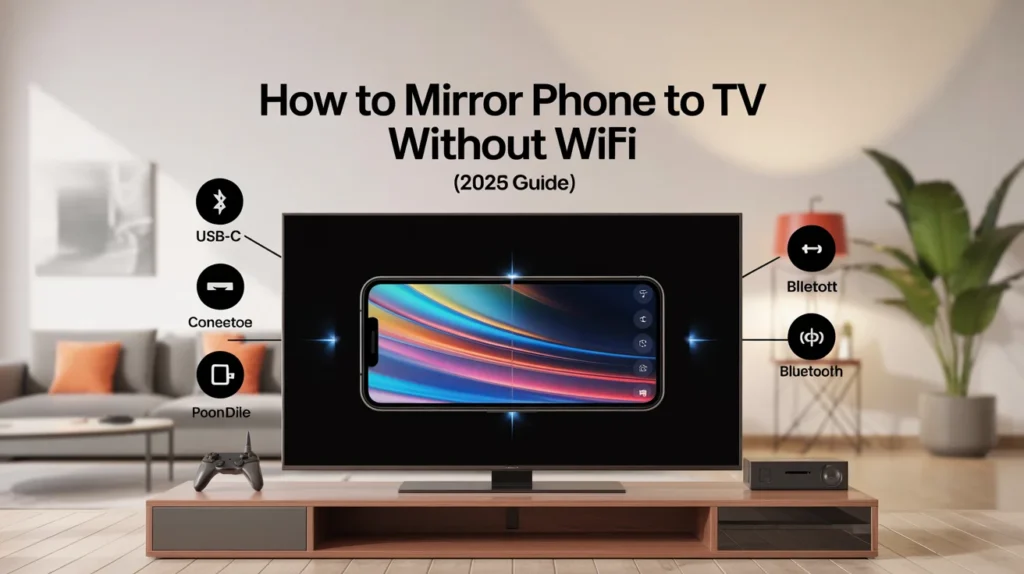 How to Mirror Phone to TV Without WiFi (2025 Guide)